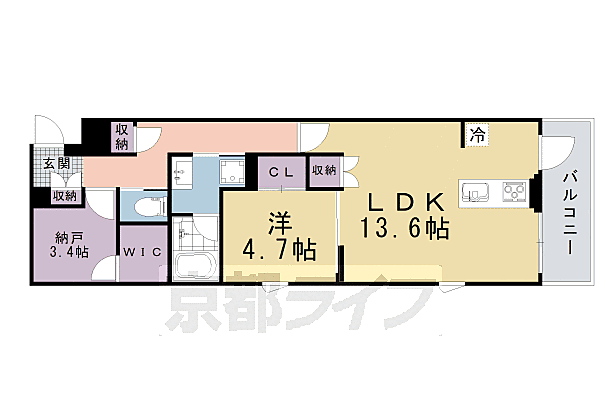 シャーメゾン京都御所西 301｜京都府京都市上京区武者小路通室町東入梅屋町(賃貸マンション1SLDK・3階・59.94㎡)の写真 その2