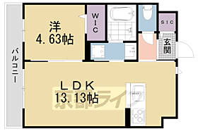 京都府京都市左京区一乗寺払殿町（賃貸アパート1LDK・3階・41.36㎡） その2