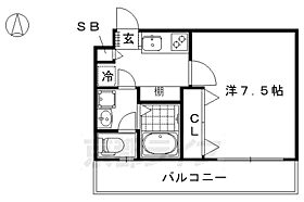 京都府京都市上京区下長者町通六軒町西入上る四番町（賃貸マンション1K・4階・26.00㎡） その2