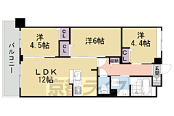 叡山電鉄叡山本線 茶山・京都芸術大学駅 徒歩8分の賃貸マンション 1階3LDKの間取り