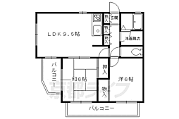 叡山電鉄鞍馬線 岩倉駅 徒歩12分の賃貸アパート 2階2LDKの間取り