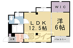 ハイツじょうもん2 1LDKの間取図画像