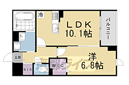 アーバンコート堀川西 1LDKの間取図画像
