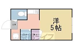 東楽ハイツ 3階1Kの間取り