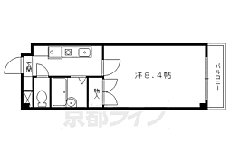 京阪本線 出町柳駅 徒歩7分の賃貸マンション 3階1Kの間取り