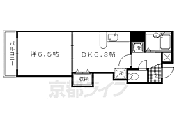 アブレスト今出川 7階1DKの間取り
