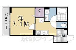 ヒカルサ京都大宮中林II 1Kの間取図画像