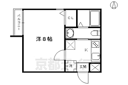 シュミート西洞院 1Kの間取図画像