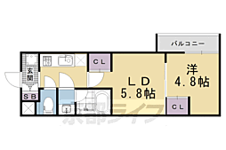 ESTRUTHKYOTOII 2Kの間取図画像