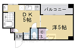 プロスペクト河原町五条 1DKの間取図画像
