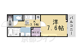 コーチ・フラット 1Kの間取図画像