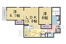 ハイダウェイ両替町 2LDKの間取図画像