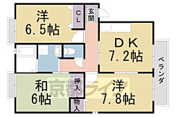 ヴィレッジ海印A 3DKの間取図画像