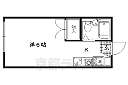 レオパレス西陣A 1Kの間取図画像