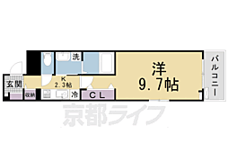カーサフェンテ 1Kの間取図画像