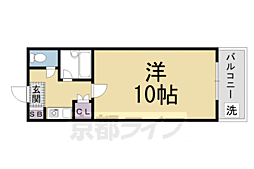 WOODWORD布屋町 1Kの間取図画像
