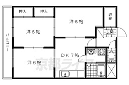 サンシティ槇島 3DKの間取図画像