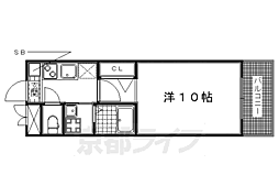 メゾンレイシー 1Kの間取図画像