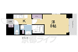 ベラジオ京都梅小路 1Kの間取図画像