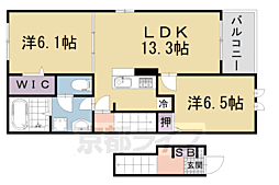 ベルエキップ 2LDKの間取図画像