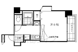 エステムコート京都烏丸3ジャパニズム 1Kの間取図画像
