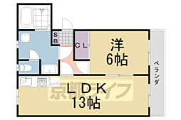 メゾンN&H 1LDKの間取図画像