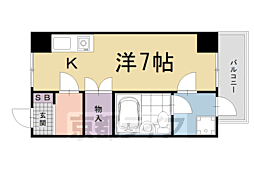 グラシィオ四条堀川 ワンルームの間取図画像