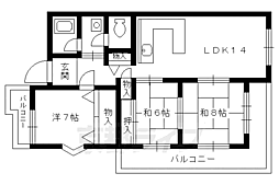 アーバン紫園 3LDKの間取図画像