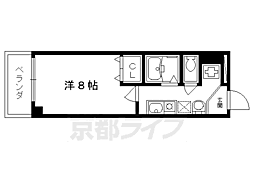 シティコート室町 1Kの間取図画像