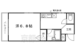 コージーハウス 1Kの間取図画像