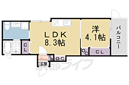 マナーズハウス山科駅前2 1LDKの間取図画像