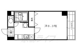 ハウスセゾン四条通 1Kの間取図画像