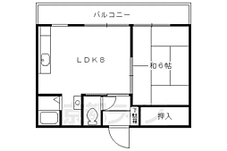 ふぁみーるりら 1LDKの間取図画像