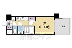 京都市南区戒光寺町マンション 1Kの間取図画像