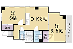 サウスヴィラ 2DKの間取図画像