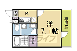 フェリーチェ鑓屋町 1Kの間取図画像