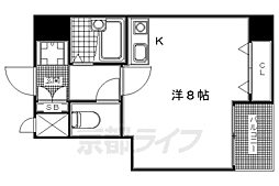 プレサンス京都清水 ワンルームの間取図画像