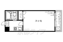 コーポさかもと2 1Kの間取図画像