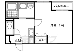 アルバ・フローレスタ 1Kの間取図画像