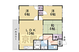 パラッツォ桂 3LDKの間取図画像