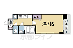 プレサンス京都天使突抜奏 1Kの間取図画像