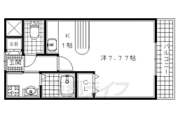 アドニー新田辺 ワンルームの間取図画像