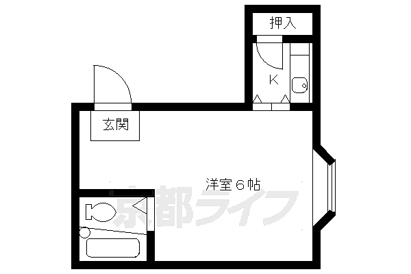 メゾン西賀茂 302｜京都府京都市北区大宮中ノ社町(賃貸マンション1K・3階・17.61㎡)の写真 その2