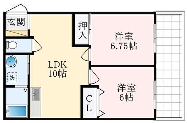 大阪府藤井寺市藤井寺1丁目(賃貸マンション2LDK・3階・51.00㎡)の写真 その2