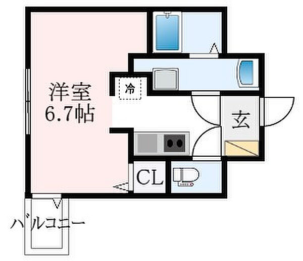 大阪府藤井寺市青山2丁目(賃貸マンション1K・3階・22.75㎡)の写真 その2