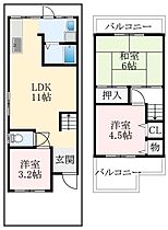 大阪府羽曳野市野々上2丁目（賃貸一戸建3LDK・1階・56.70㎡） その2