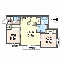 大阪府堺市北区宮本町（賃貸アパート2LDK・1階・67.16㎡） その2