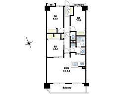 セントポリア豊中壱番館 3LDKの間取図画像