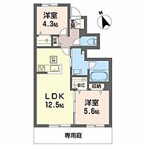 VIVANT　HILL川内 104 ｜ 広島県広島市安佐南区川内5丁目（賃貸アパート2LDK・1階・53.34㎡） その2