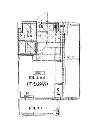 パスピエール春日 ワンルームの間取図画像